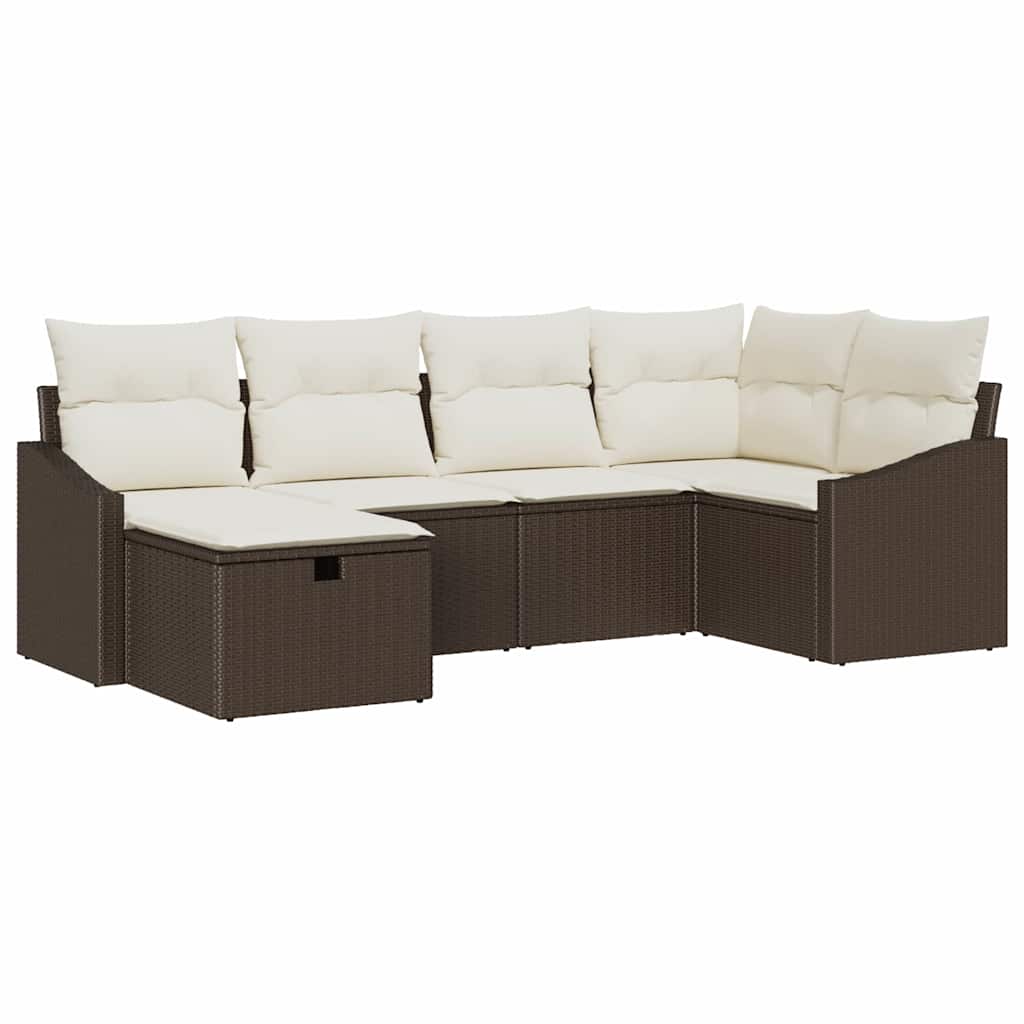 Set di divani con cuscino 6 pcs polyrattan