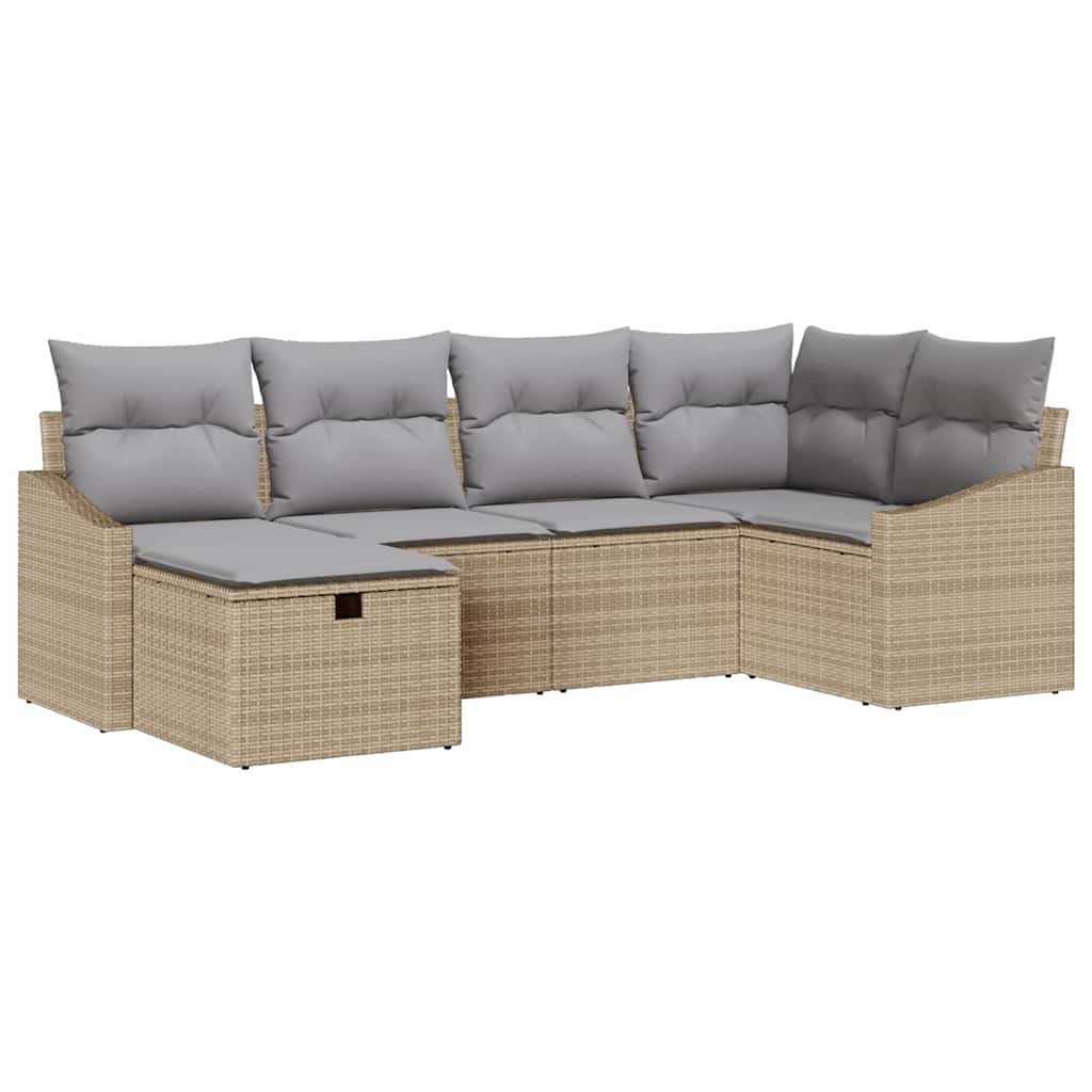 Set di divani con cuscino 6 pcs polyrattan