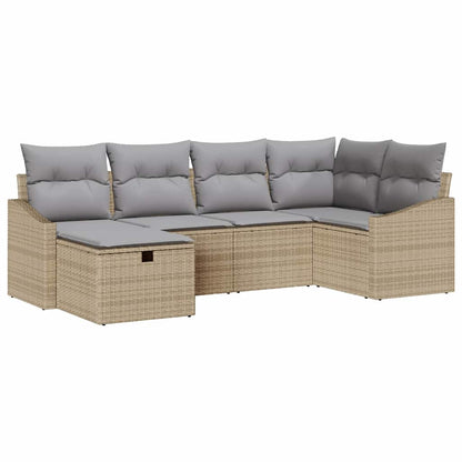Set di divani con cuscino 6 pcs polyrattan