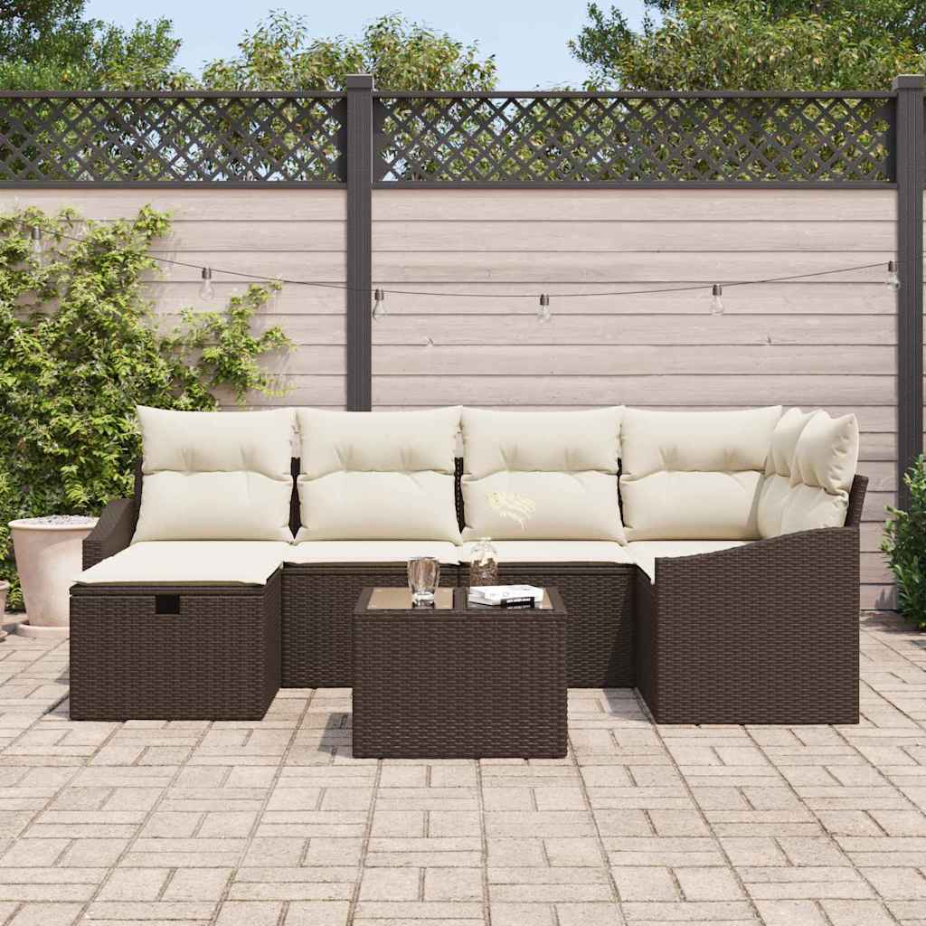 Set di divani con cuscino 6 pcs polyrattan