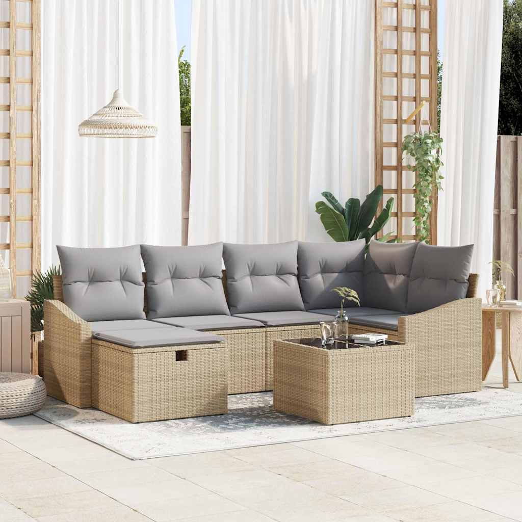 Set di divani con cuscino 7 pcs polyrattan