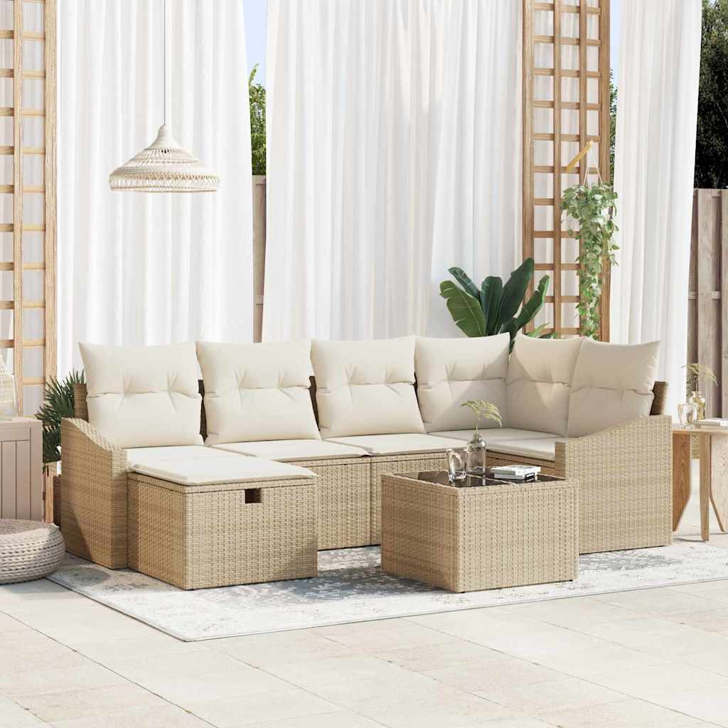Set di divani con cuscino 6 pcs polyrattan