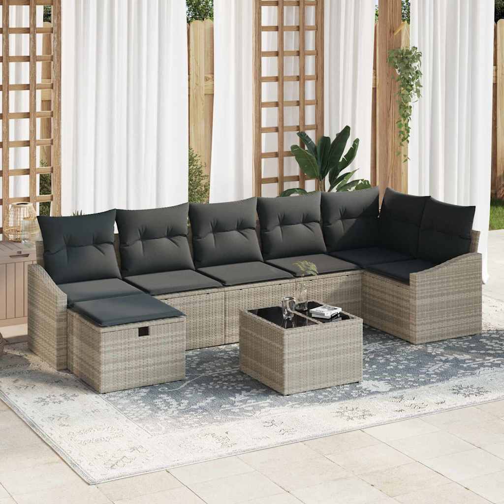 Set di divani con cuscino 8 pcs polyrattan
