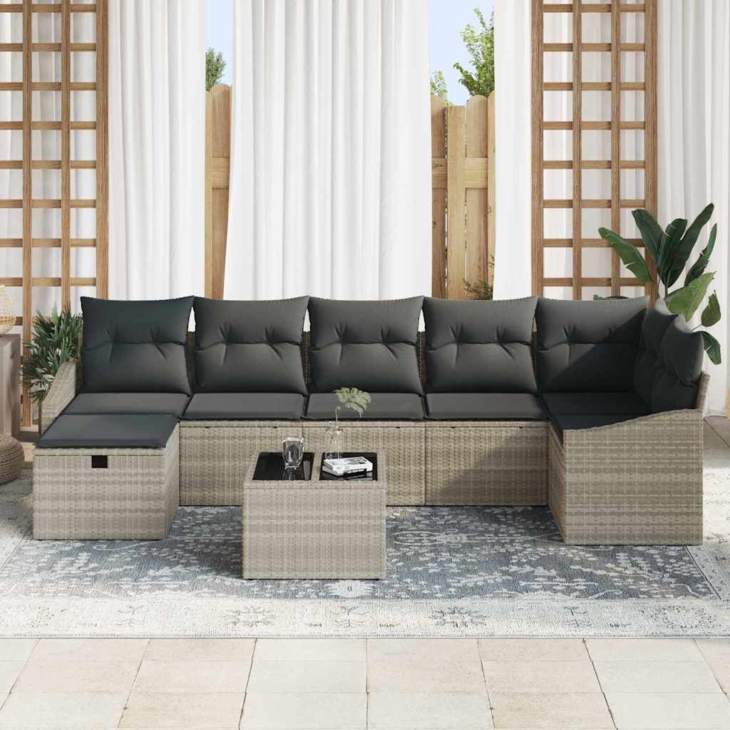 Set di divani con cuscino 8 pcs polyrattan