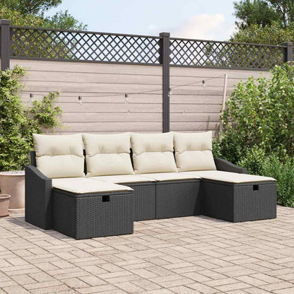 Set di divani con cuscino 6 pcs polyrattan