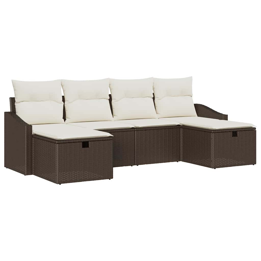Set di divani con cuscino 6 pcs polyrattan