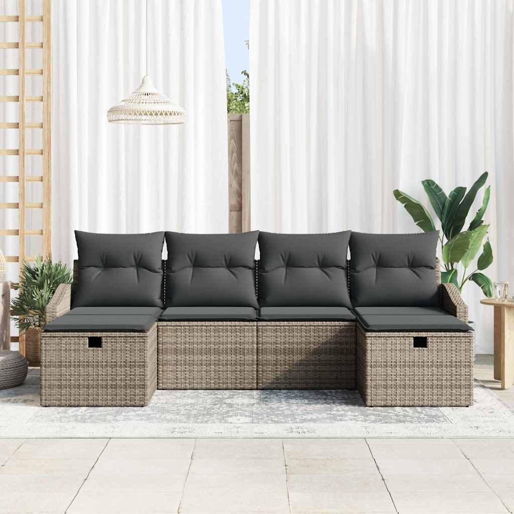 Set di divani con cuscino 6 pcs polyrattan