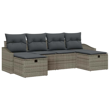 Set di divani con cuscino 6 pcs polyrattan