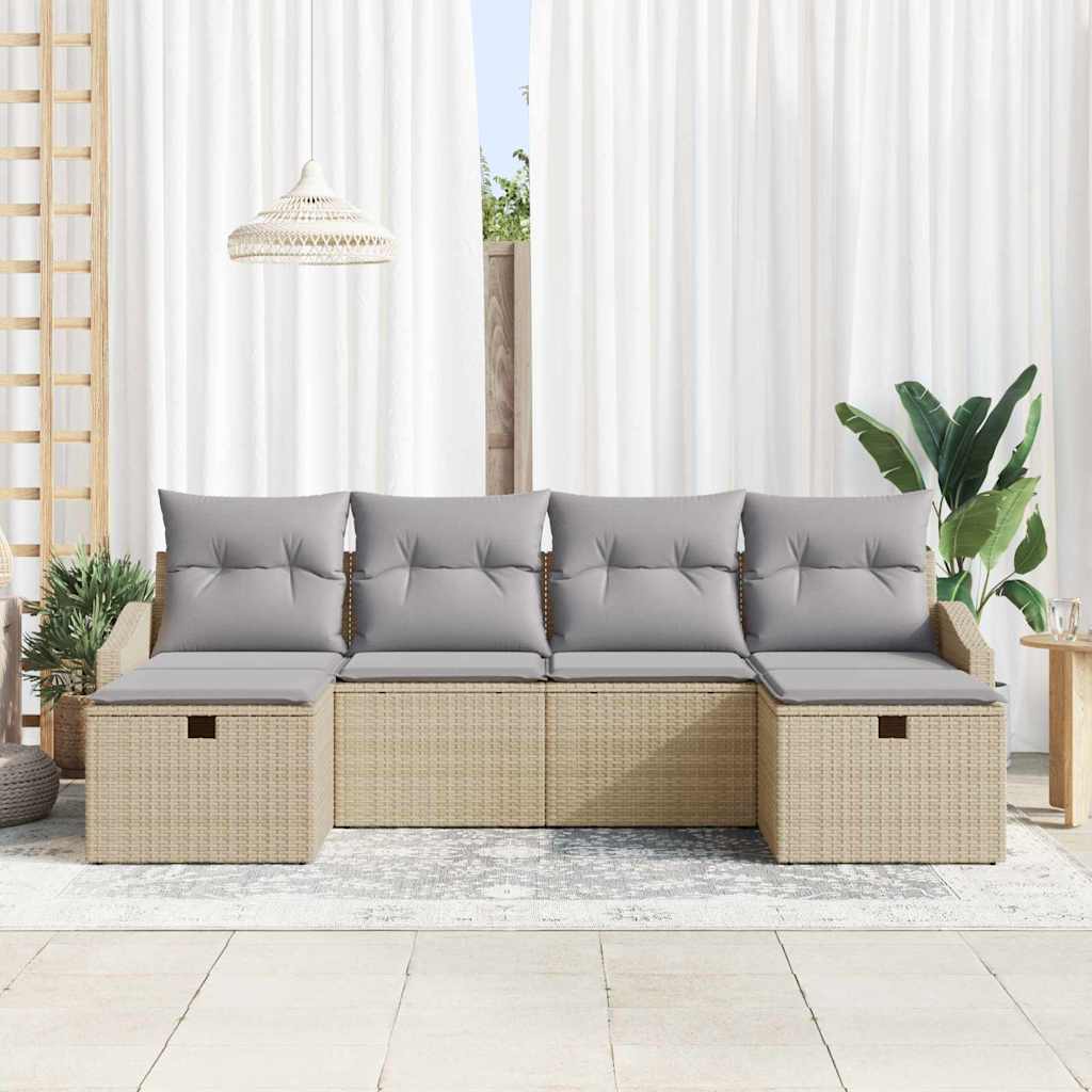 Set di divani con cuscino 6 pcs polyrattan