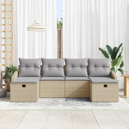 Set di divani con cuscino 6 pcs polyrattan
