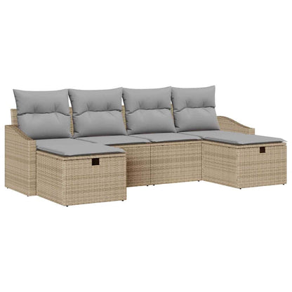 Set di divani con cuscino 6 pcs polyrattan