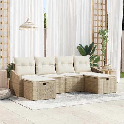 Set di divani con cuscino 6 pcs polyrattan