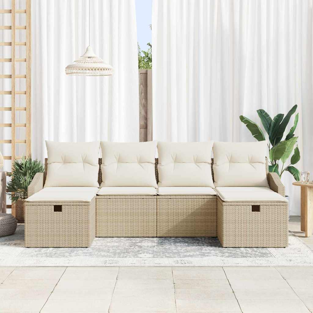 Set di divani con cuscino 6 pcs polyrattan