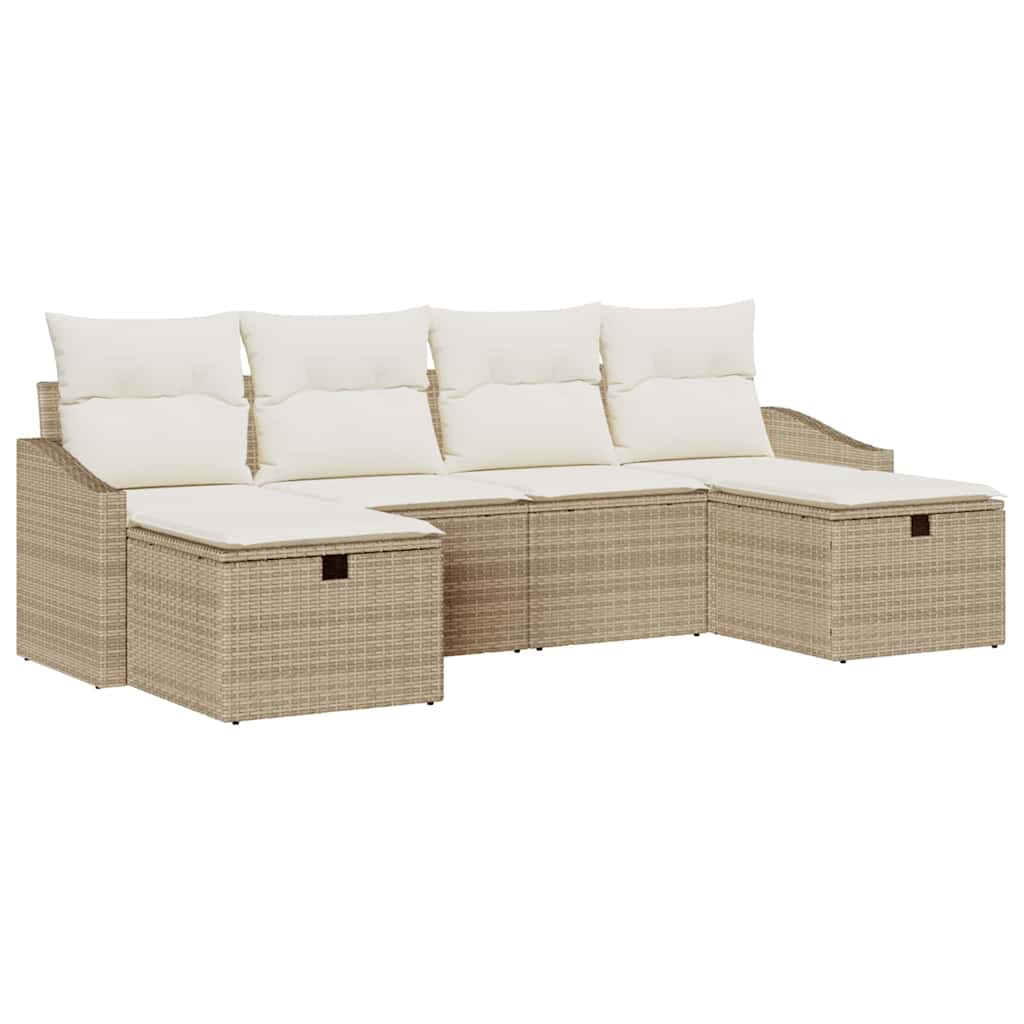 Set di divani con cuscino 6 pcs polyrattan