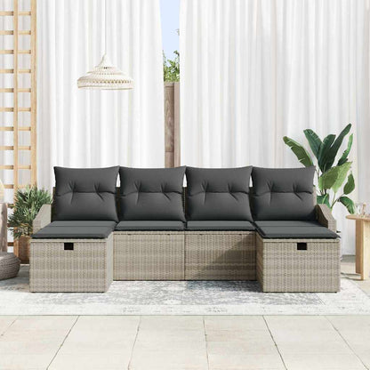 Set di divani con cuscino 6 pcs polyrattan