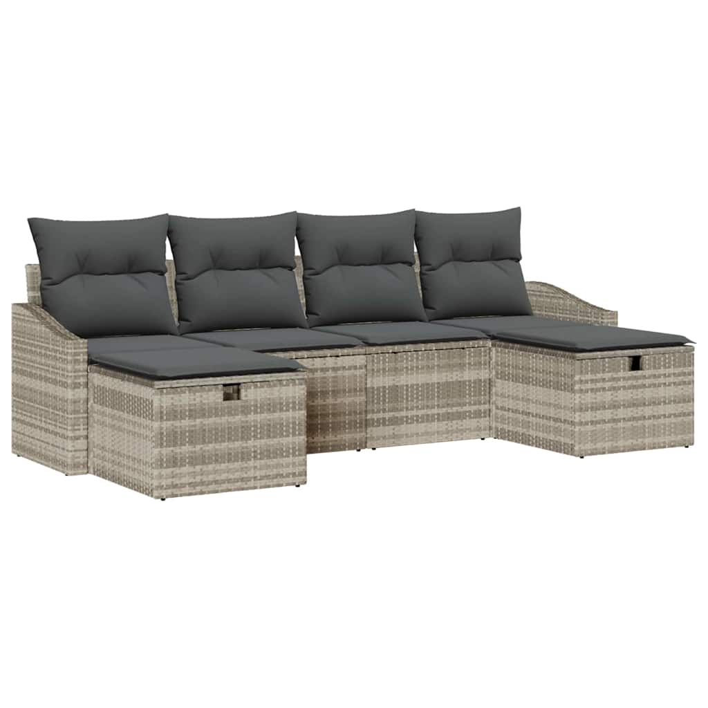 Set di divani con cuscino 6 pcs polyrattan
