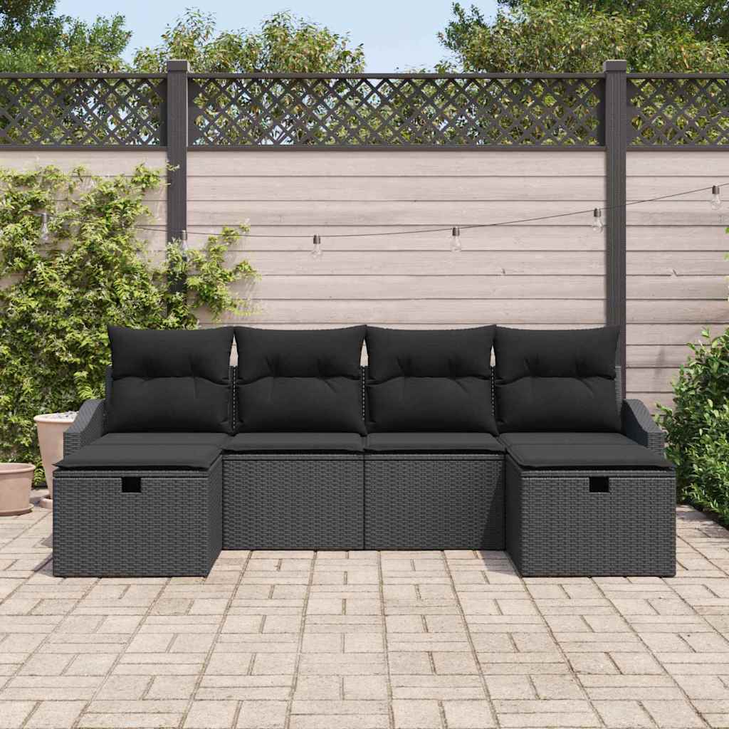 Set di divani con cuscino 6 pcs polyrattan