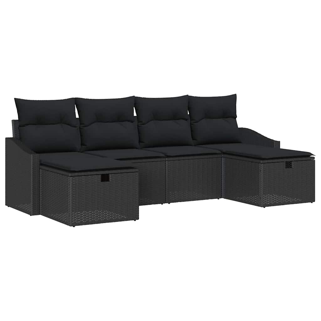 Set di divani con cuscino 6 pcs polyrattan