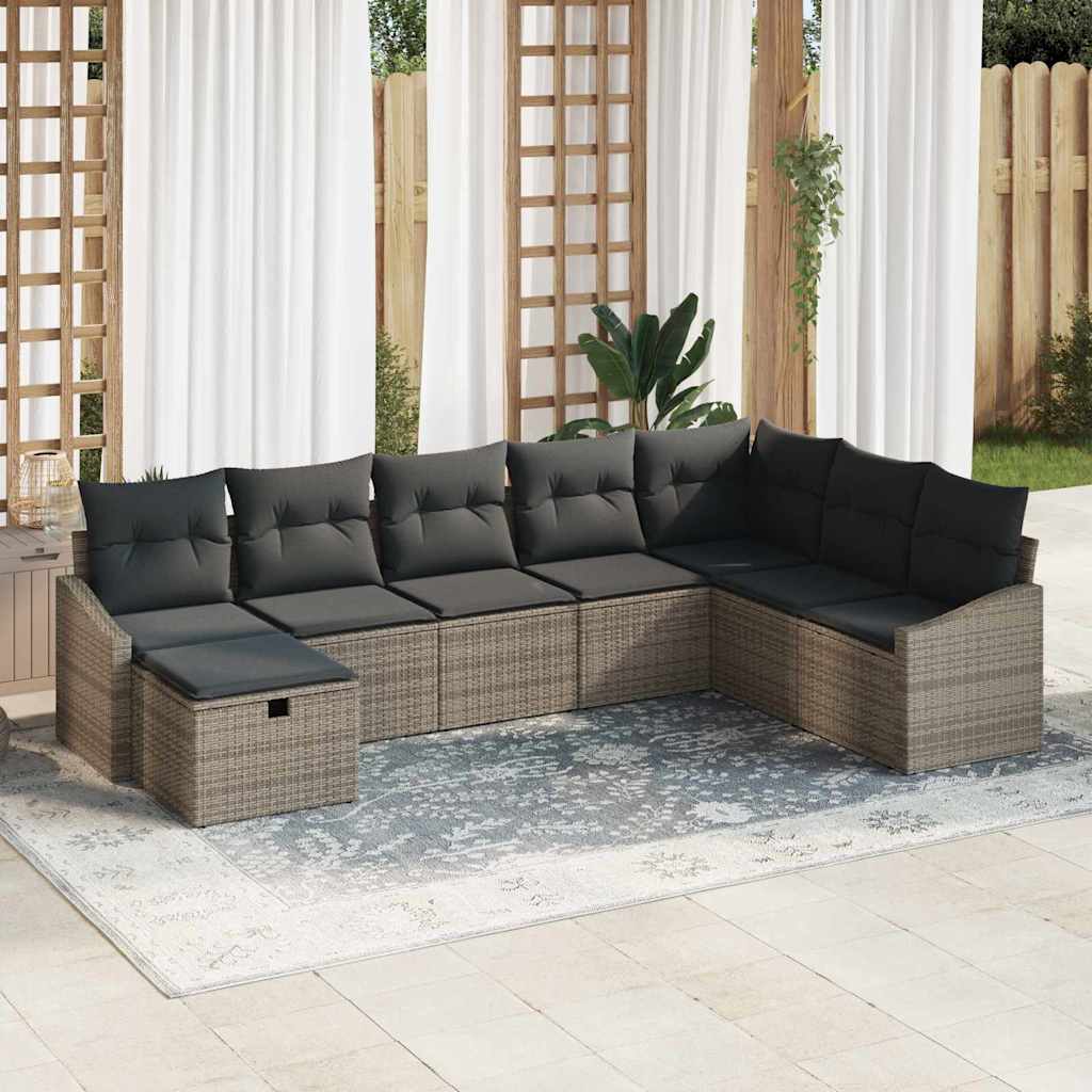 Set di divani con cuscino 9 pcs polyrattan