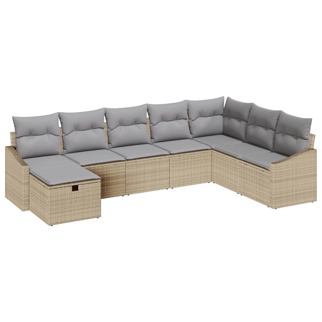 Set di divani con cuscino 9 pcs polyrattan