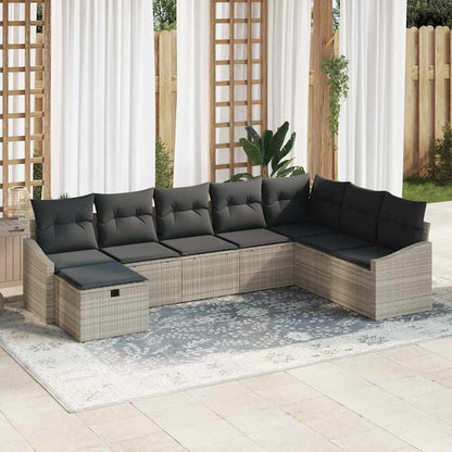 Set di divani con cuscino 9 pcs polyrattan