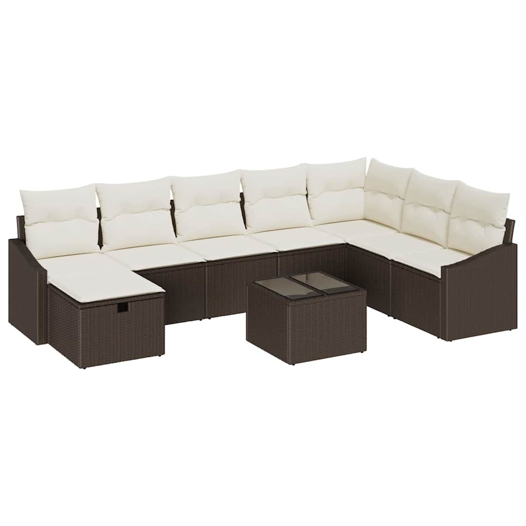 Set di divani con cuscino 9 pcs polyrattan