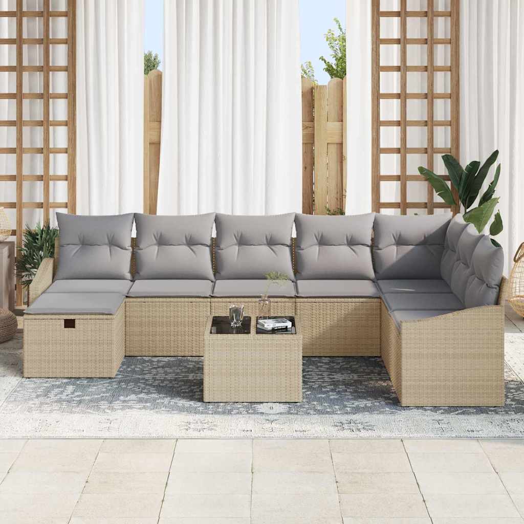 Set di divani con cuscino 8 pcs polyrattan