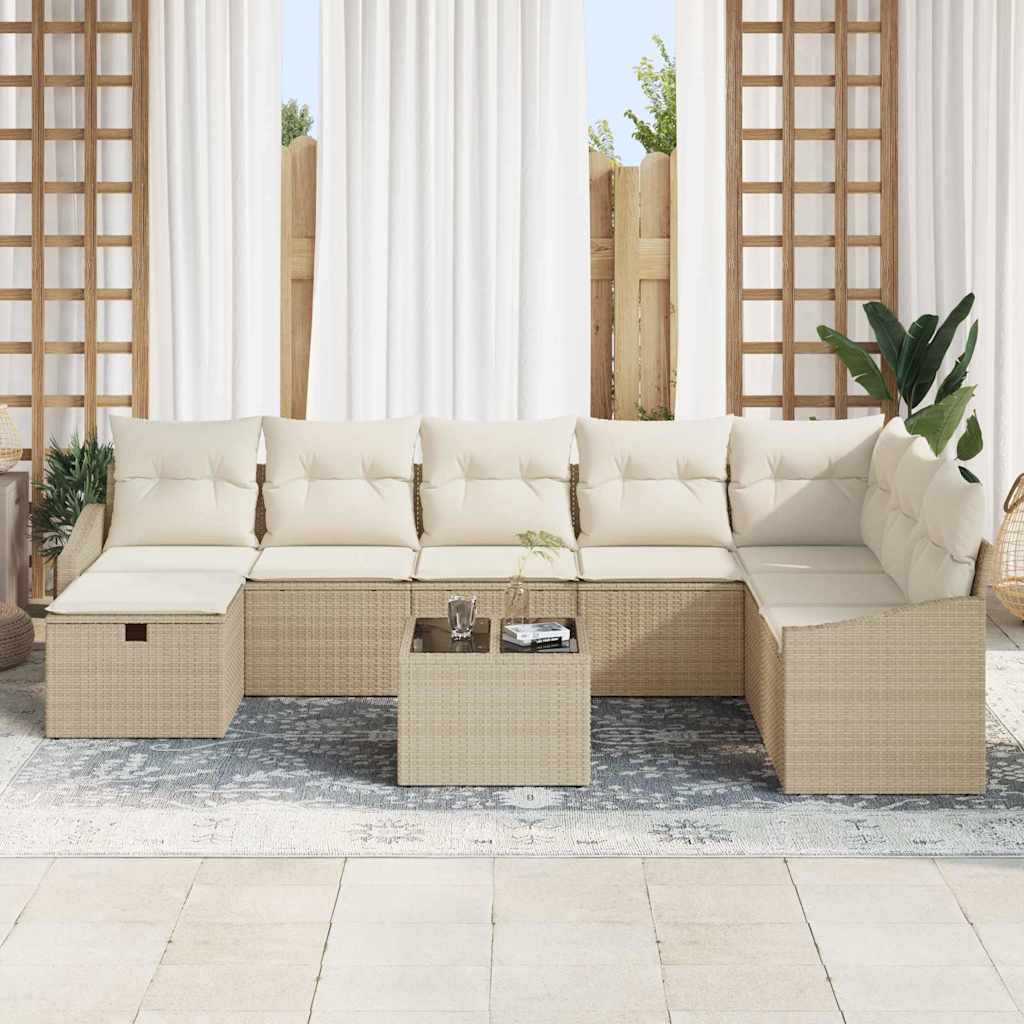 Set di divani con cuscino 8 pcs polyrattan