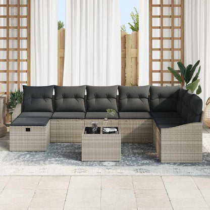 Set di divani con cuscino 9 pcs polyrattan