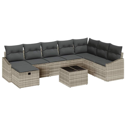 Set di divani con cuscino 9 pcs polyrattan