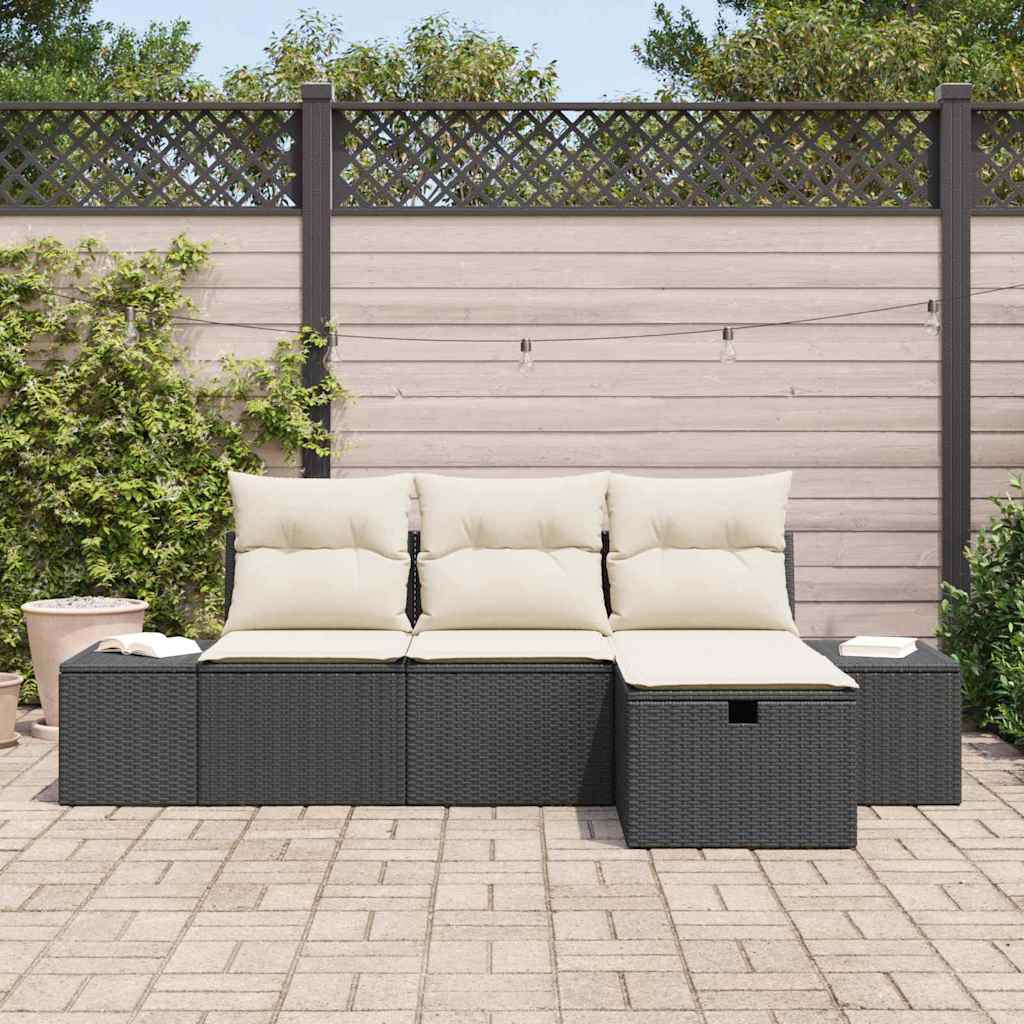 Set di divani con cuscino 4 pcs polyrattan