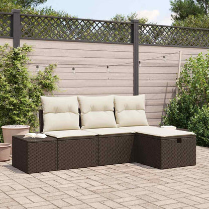 Set di divani con cuscino 4 pcs polyrattan
