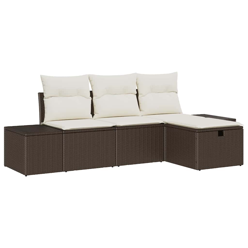 Set di divani con cuscino 4 pcs polyrattan