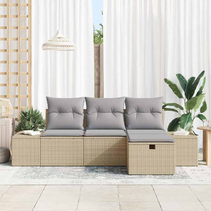 Set di divani con cuscino 4 pcs polyrattan