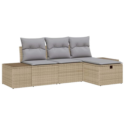 Set di divani con cuscino 4 pcs polyrattan