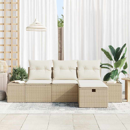 Set di divani con cuscino 4 pcs polyrattan