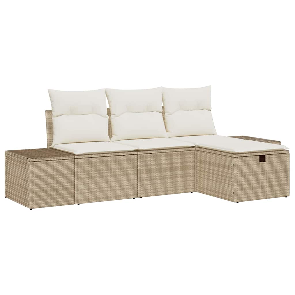 Set di divani con cuscino 4 pcs polyrattan