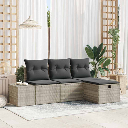 Set di divani con cuscino 4 pcs polyrattan