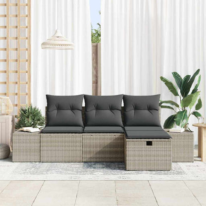 Set di divani con cuscino 4 pcs polyrattan