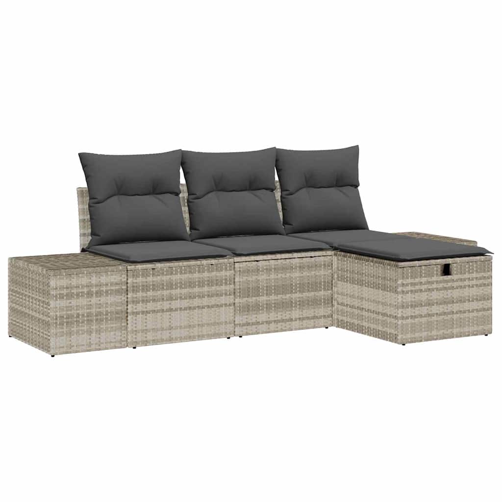 Set di divani con cuscino 4 pcs polyrattan