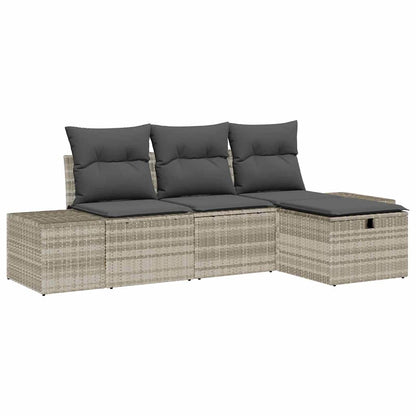 Set di divani con cuscino 4 pcs polyrattan