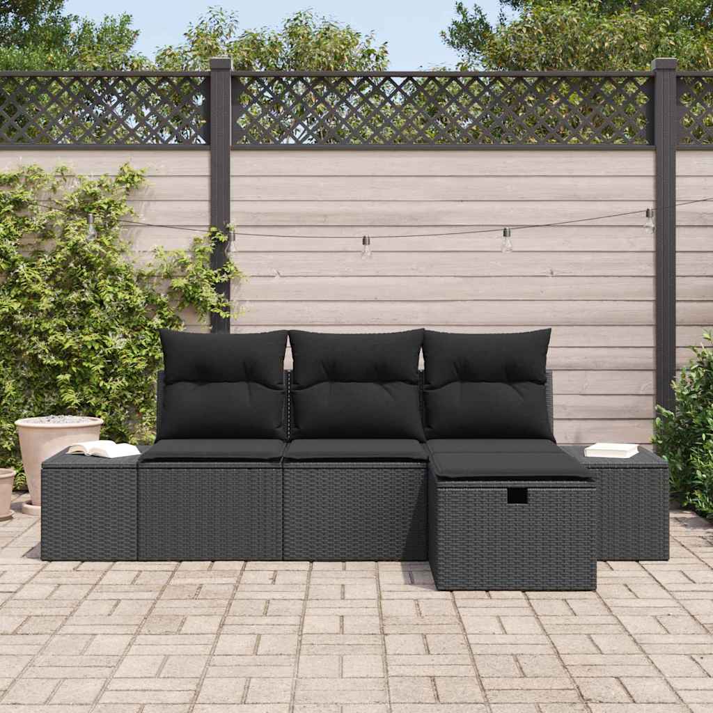 Set di divani con cuscino 4 pcs polyrattan