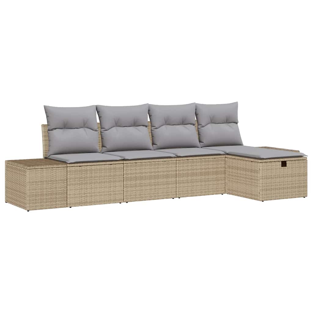 Set di divani con cuscino 5 pcs polyrattan