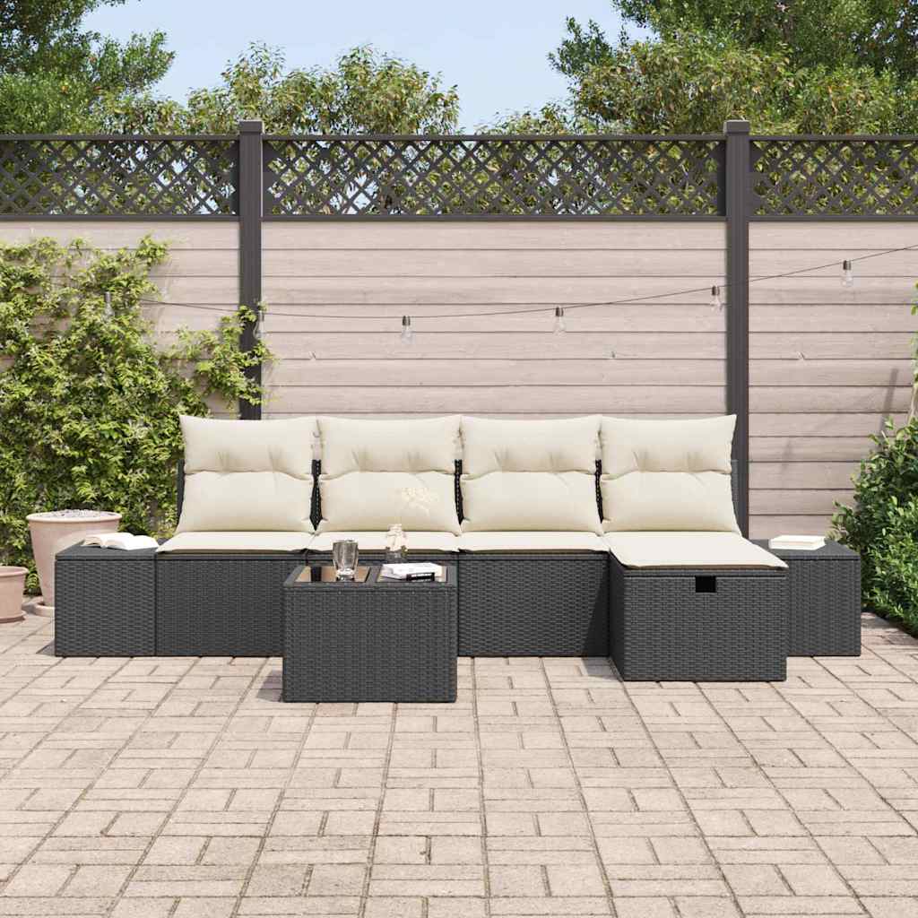 Set di divani con cuscino 6 pcs polyrattan