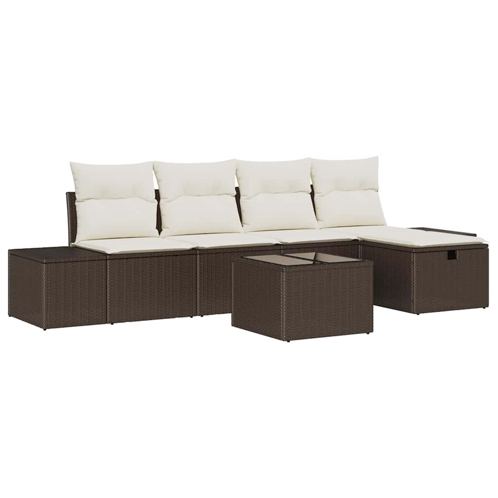 Set di divani con cuscino 6 pcs polyrattan