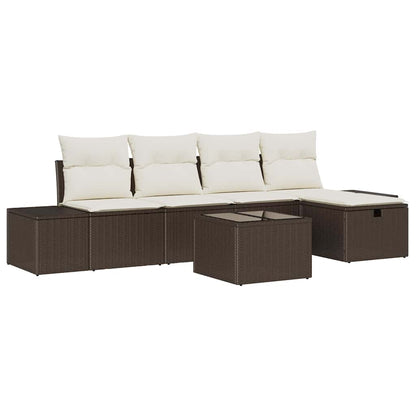 Set di divani con cuscino 6 pcs polyrattan