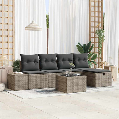 Set di divani con cuscino 5 pcs polyrattan