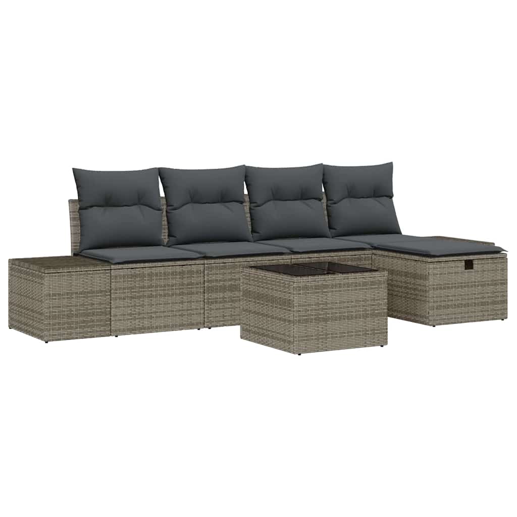 Set di divani con cuscino 5 pcs polyrattan