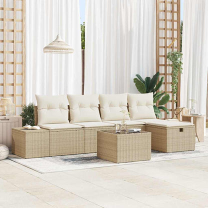 Set di divani con cuscino 6 pcs polyrattan