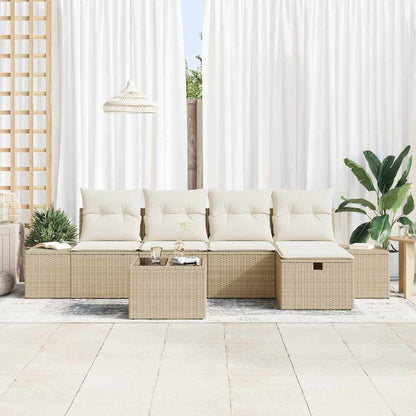 Set di divani con cuscino 6 pcs polyrattan